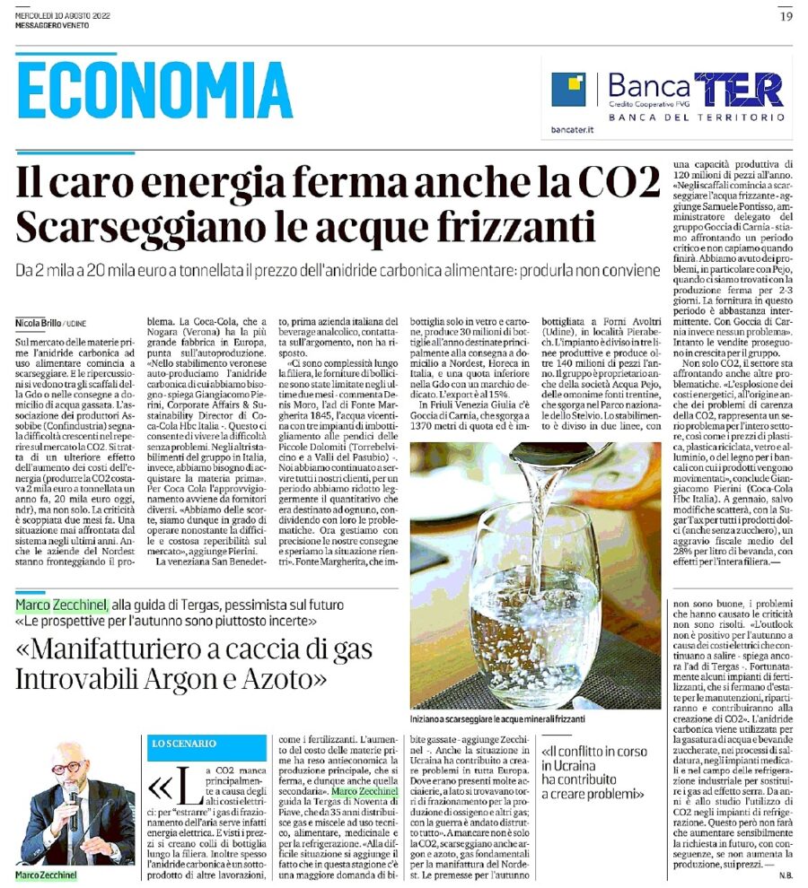 2022_08_10_Il_Messaggero_Veneto_Economia_Il_caro_energia_ferma_CO2_scarseggiano_acque_frizzanti